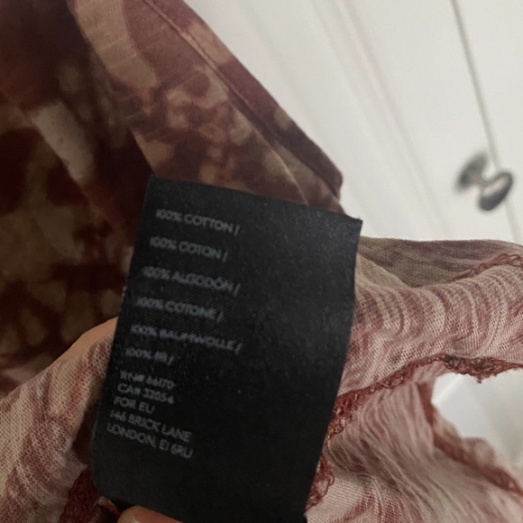 Anthropologie Womens Blaise Knotted Tank Top Sz Large Burgundy Red - Picture 6 of 7